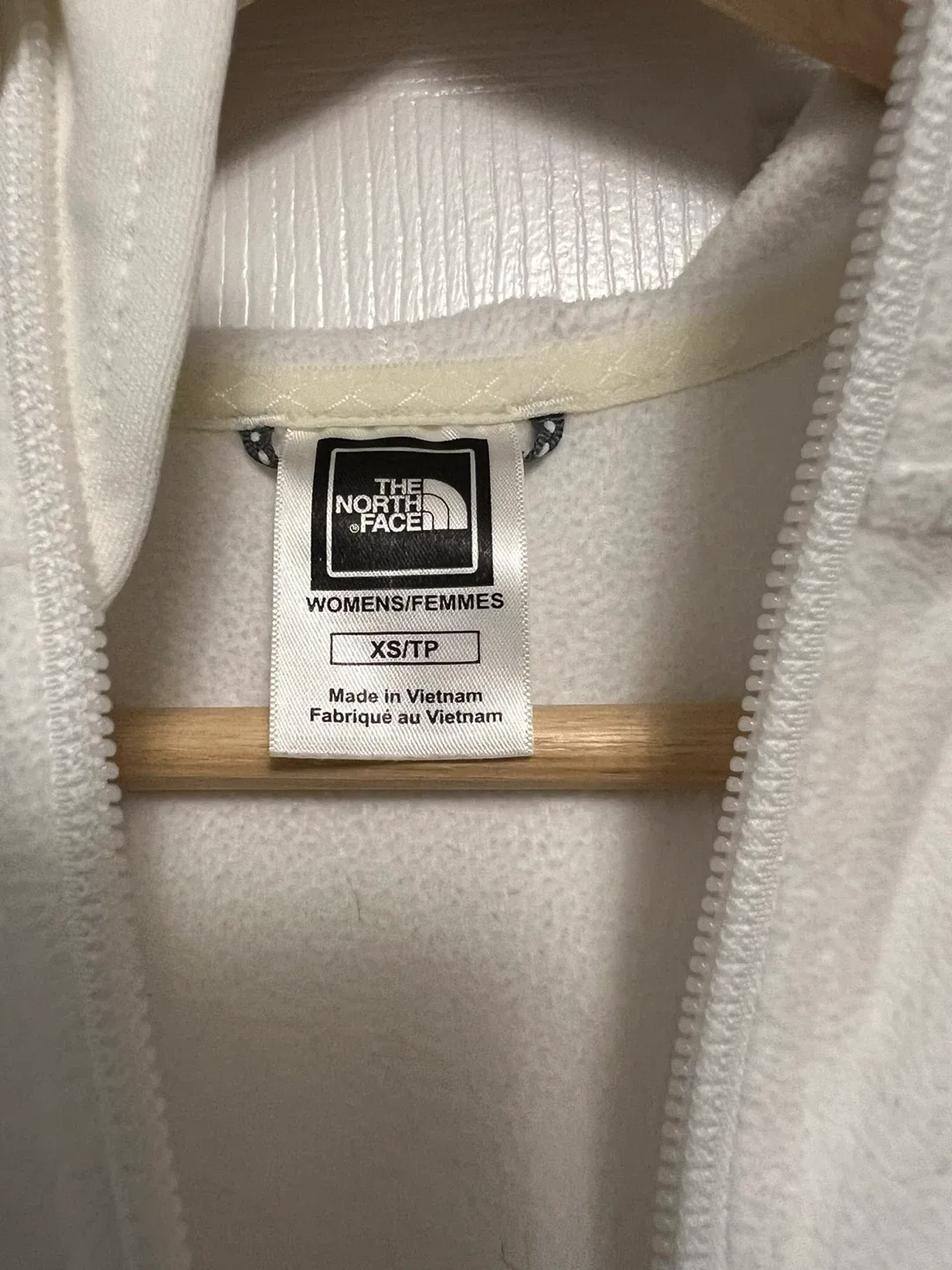 The North Face White Fleece Hoodie XS image indicator(3)