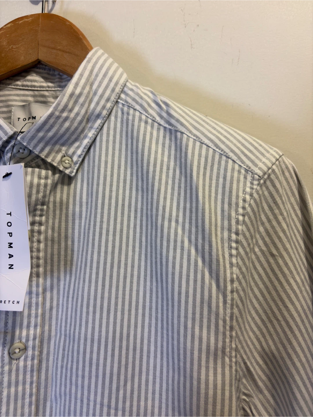 Topman Stretch Washed Oxford Stripe Shirt - photo 3
