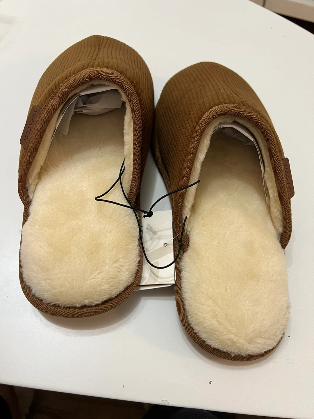 VERICOSY Brown Corduroy slippers image indicator(2)