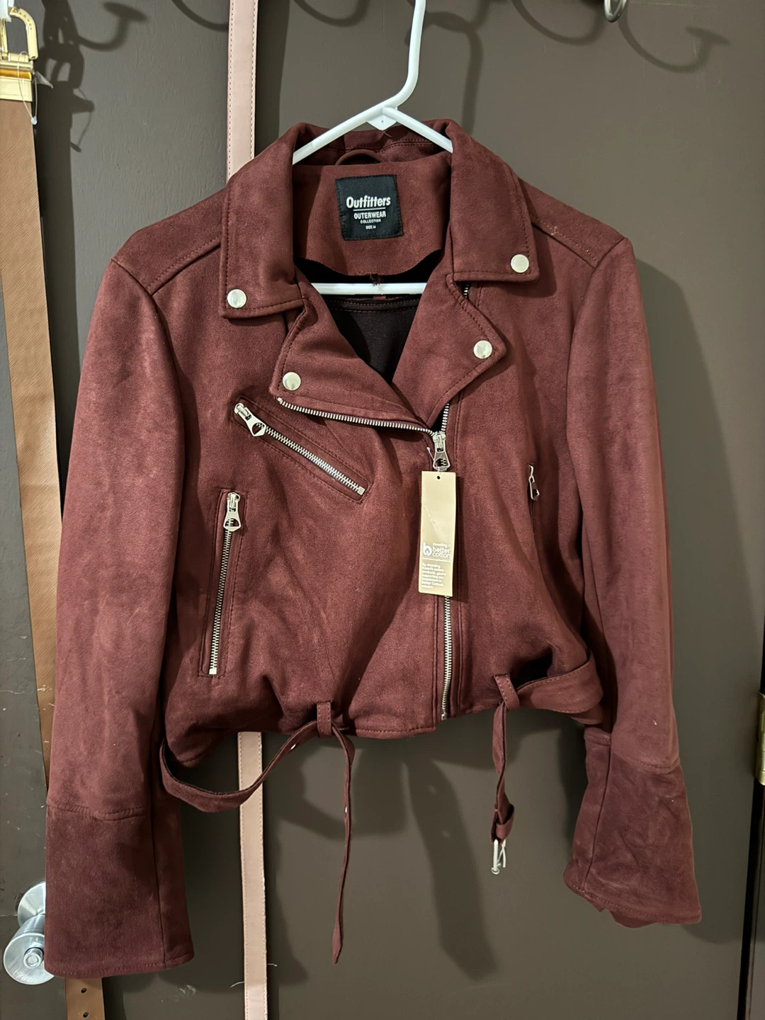 Outfitters Outerwear Burgundy Suede Jacket
