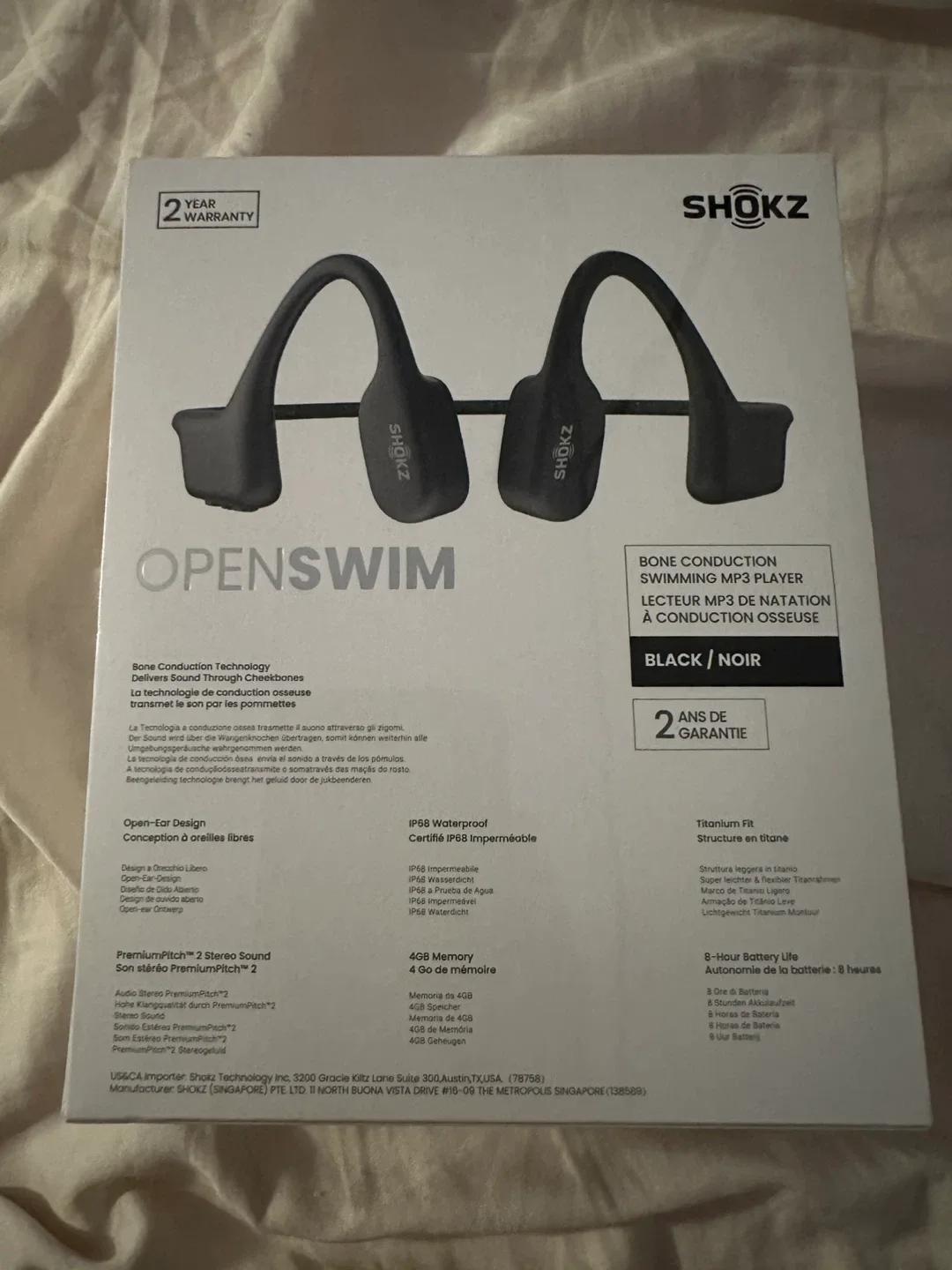 Shokz OpenSwim Bone Conduction Headphones - Black image indicator(2)