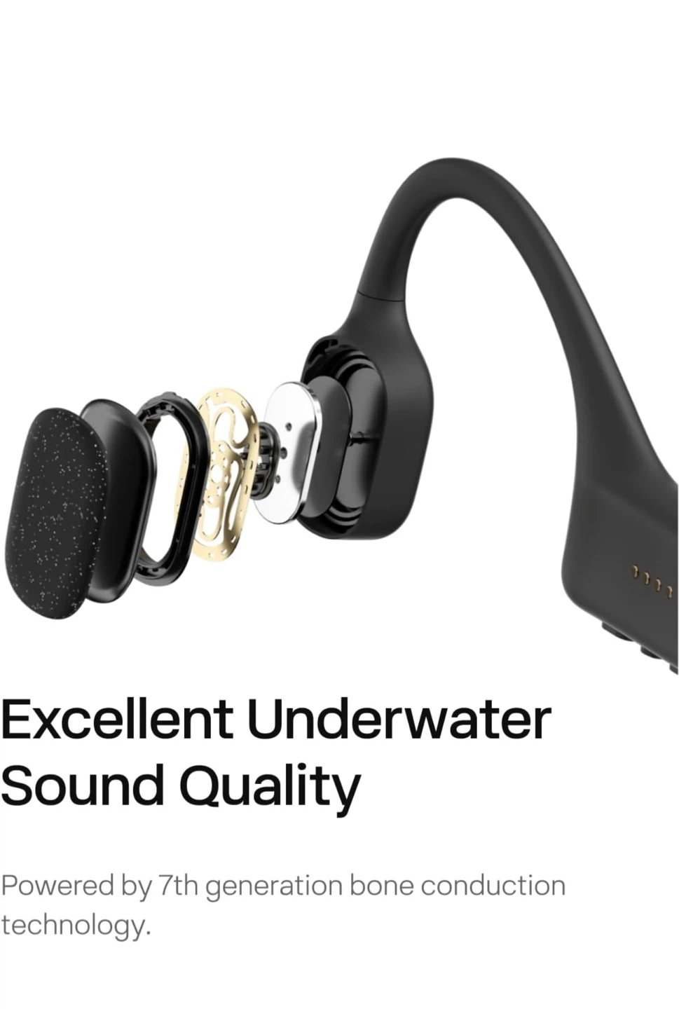 Shokz OpenSwim Bone Conduction Headphones - Black - photo 4