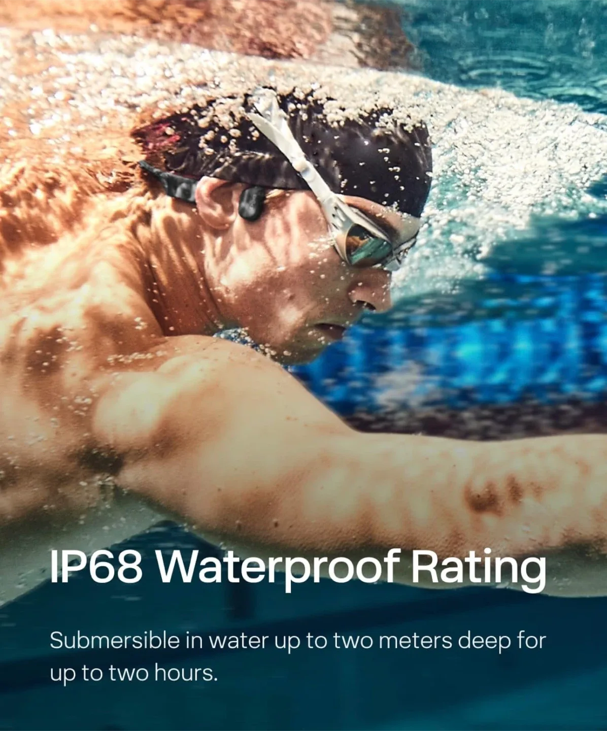 Shokz OpenSwim Bone Conduction Headphones - Black image indicator(6)