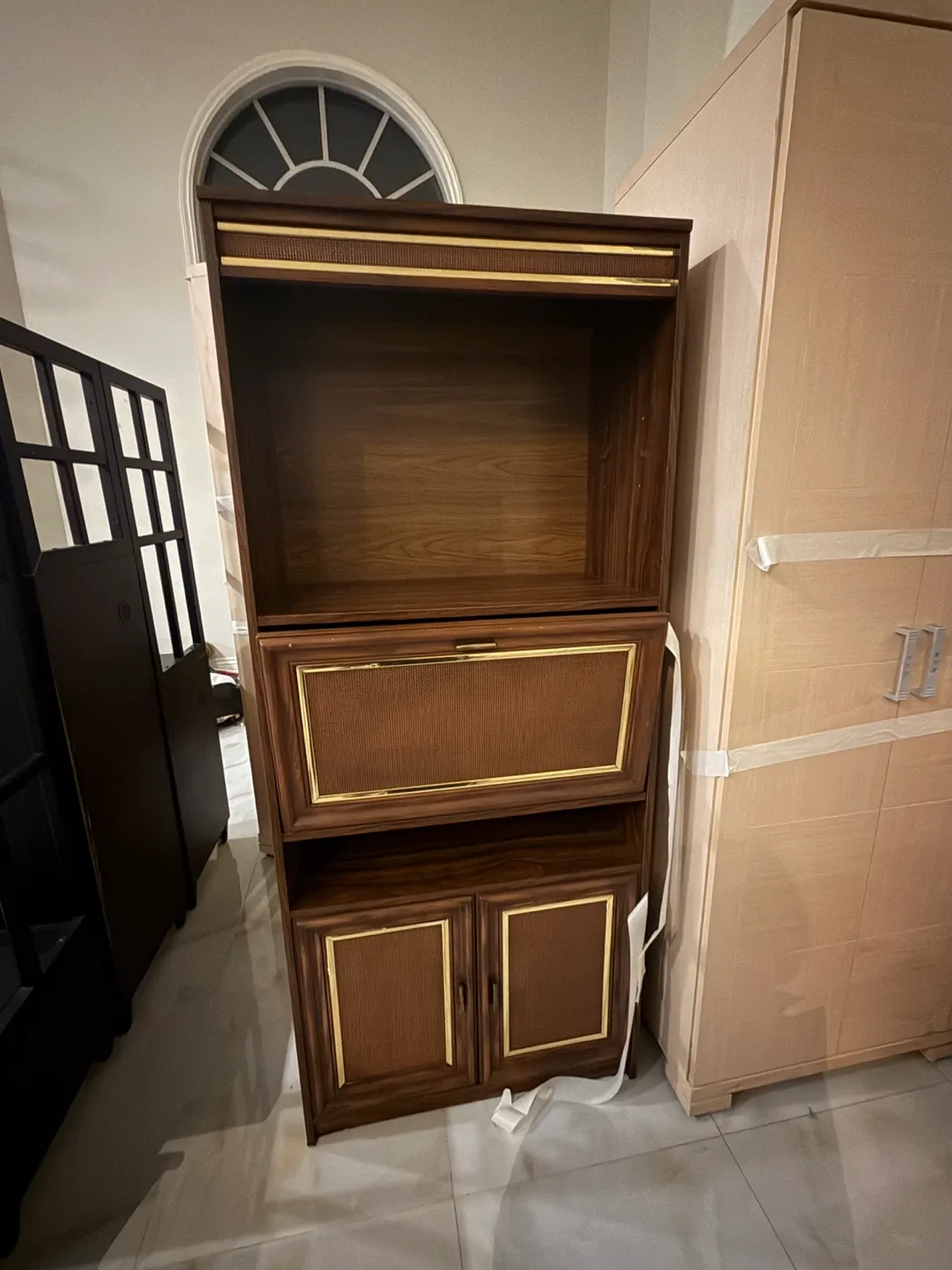 Wooden Secretary Desk with Hutch thumbnail