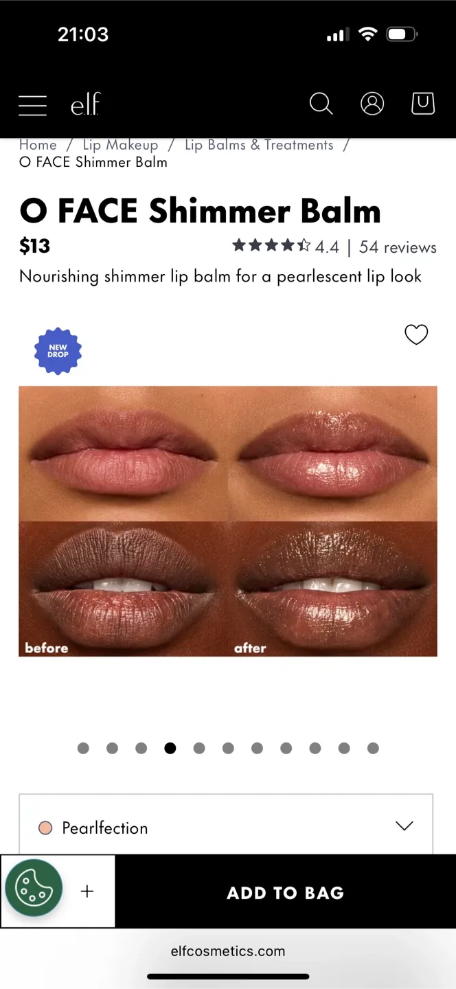 New e.l.f. O FACE Shimmer Balm - Pearlfection image indicator(5)