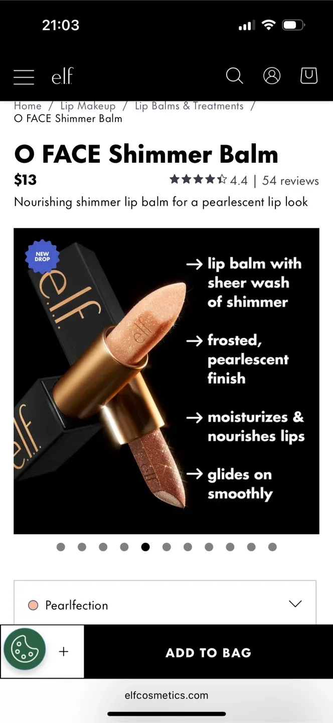 New e.l.f. O FACE Shimmer Balm - Pearlfection image indicator(8)