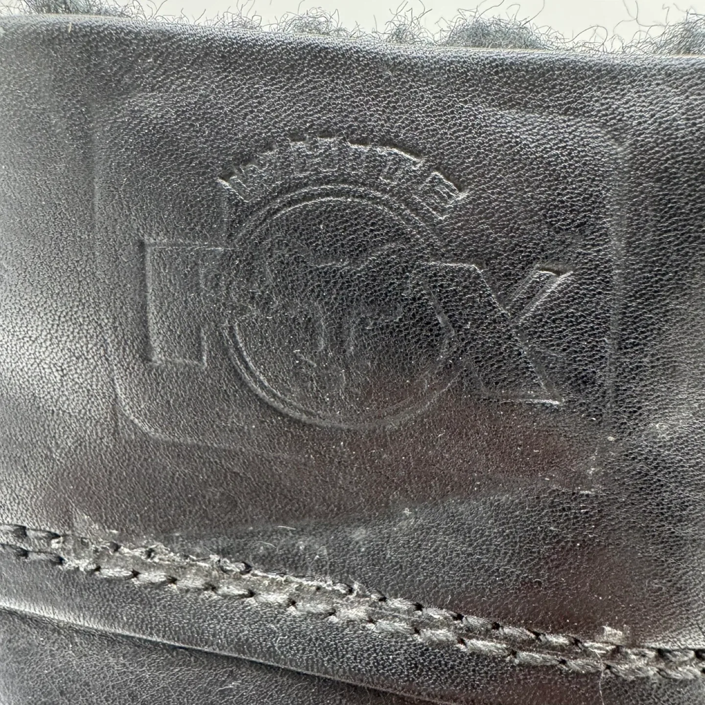 White Fox Black Leather Winter Boots Size 11 - Like New image indicator(4)