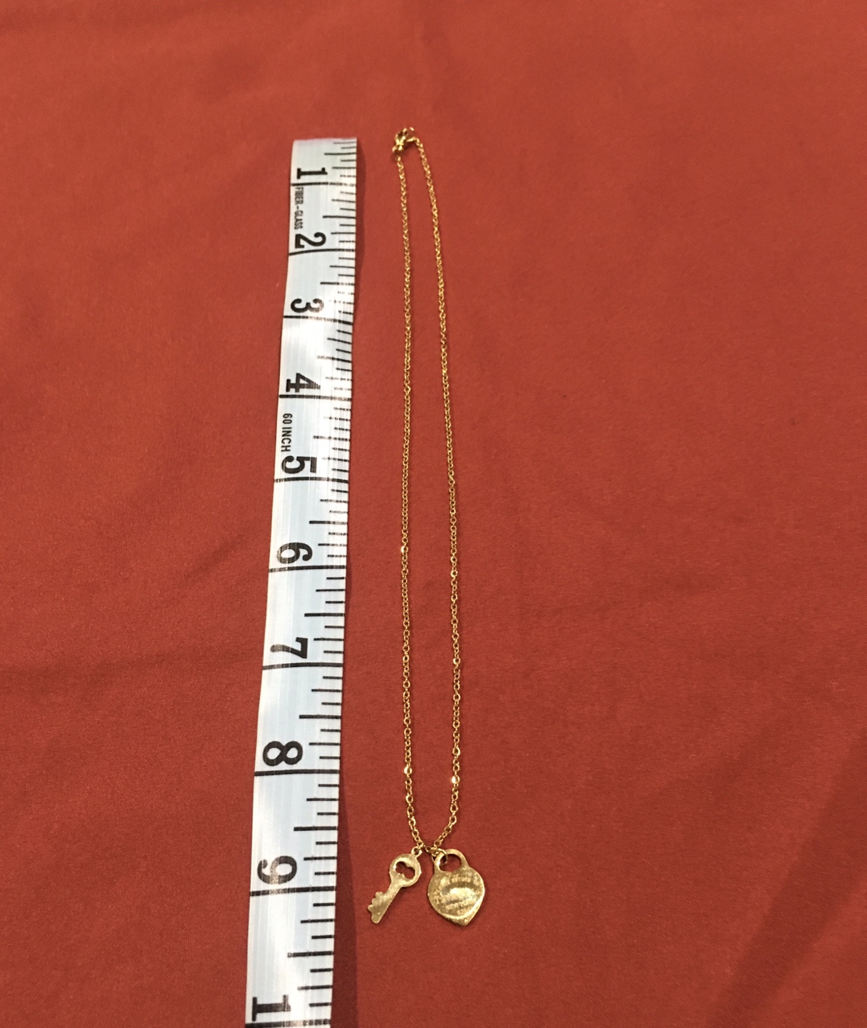 Tiffany & Co. Heart & Key Pendant Necklace