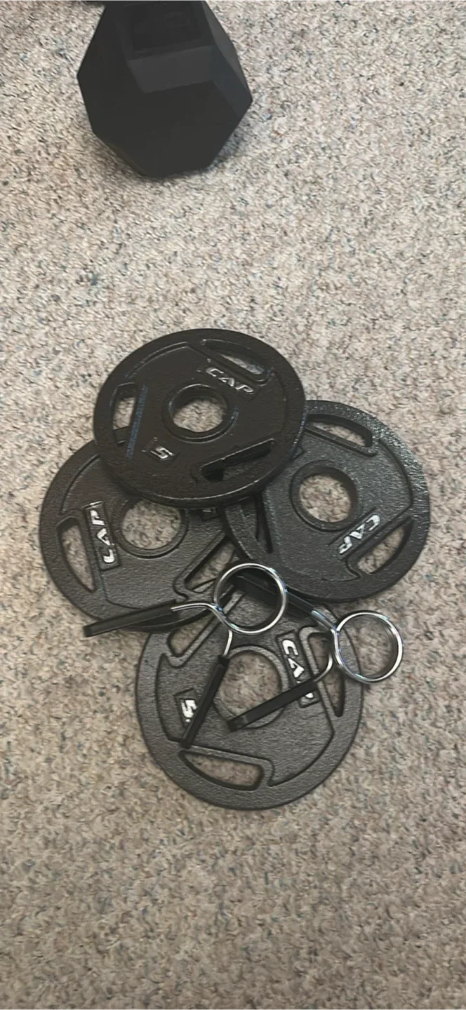 CAP Barbell Weight Plates & Barbell