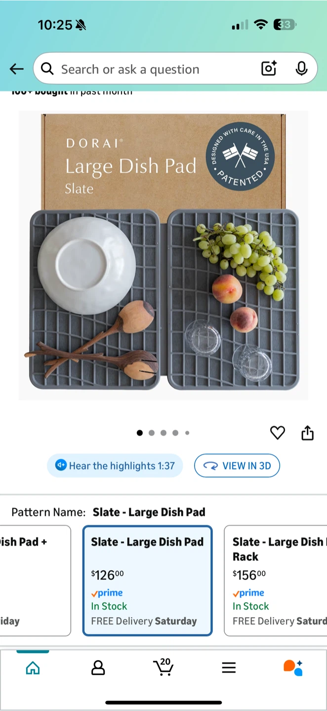 Brand new in box DORAI Large Dish Pad - Slate - photo 2