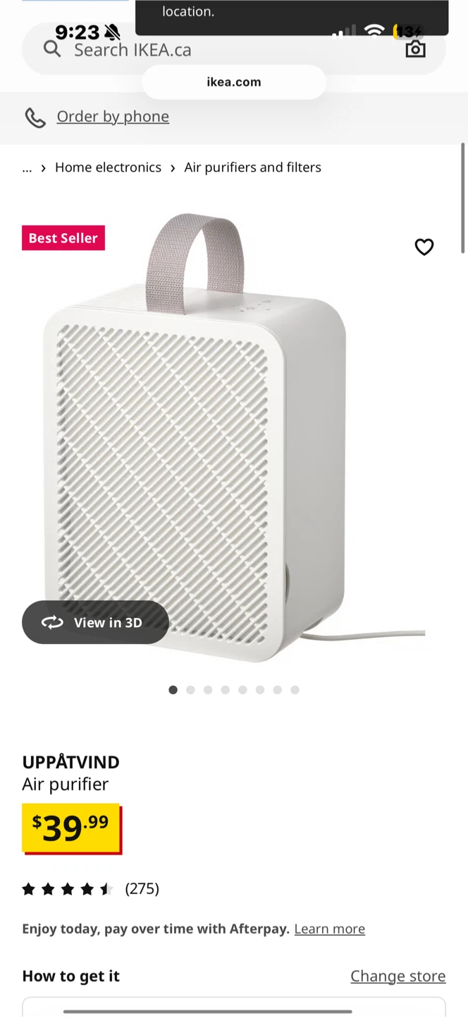 IKEA UPPÅTVIND Air Purifier