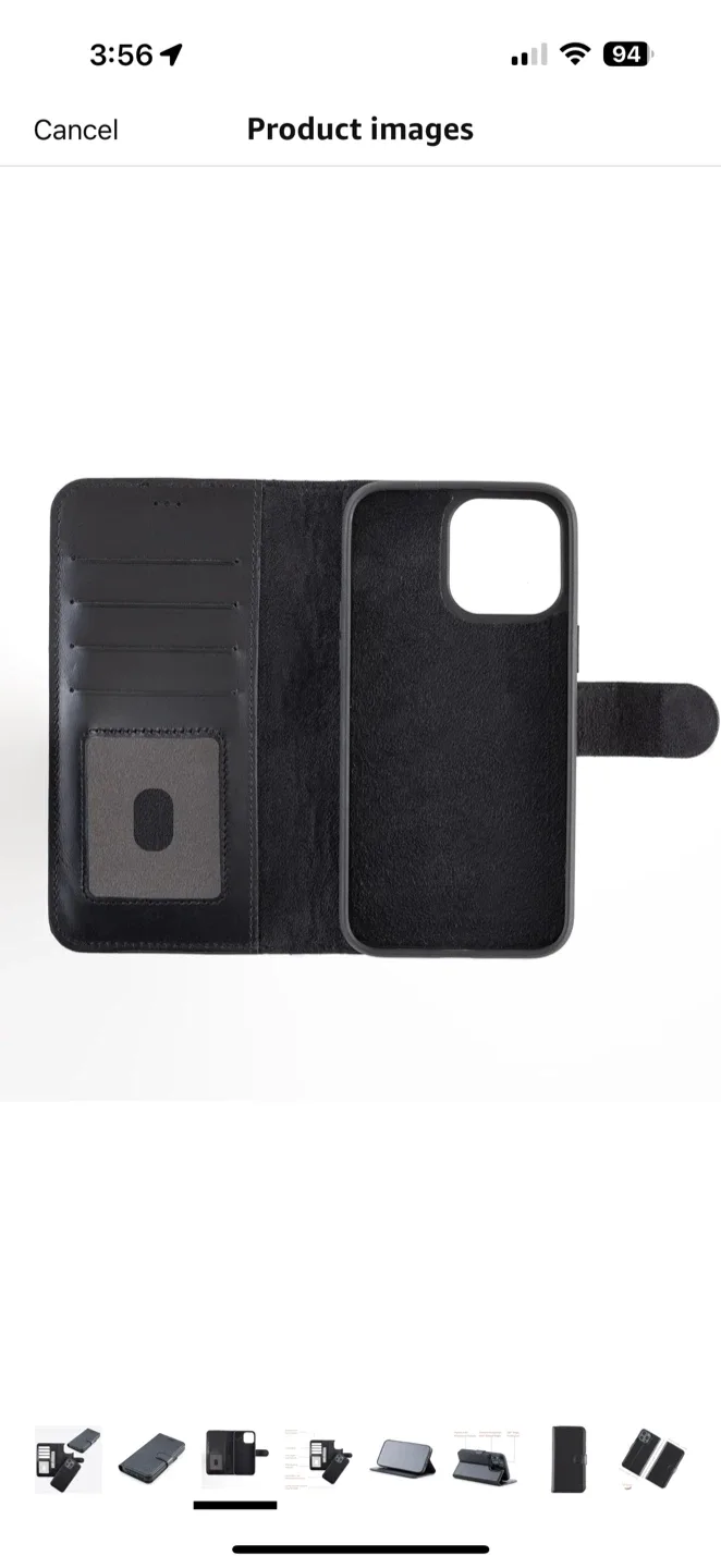 Black Leather Wallet Phone Case, For 16 pro max, brand new