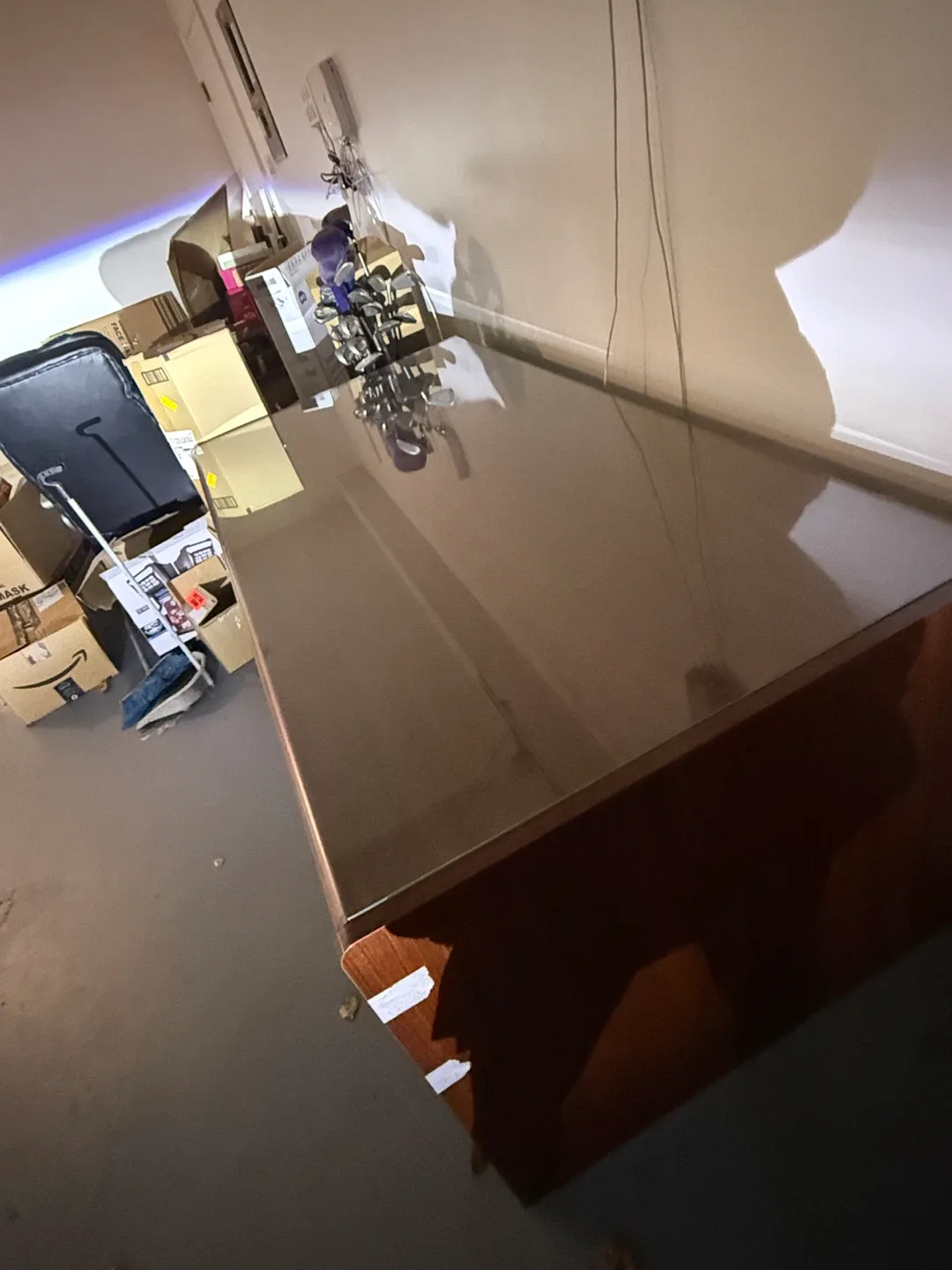 Large Office Desk - Dark Wood image indicator(2)