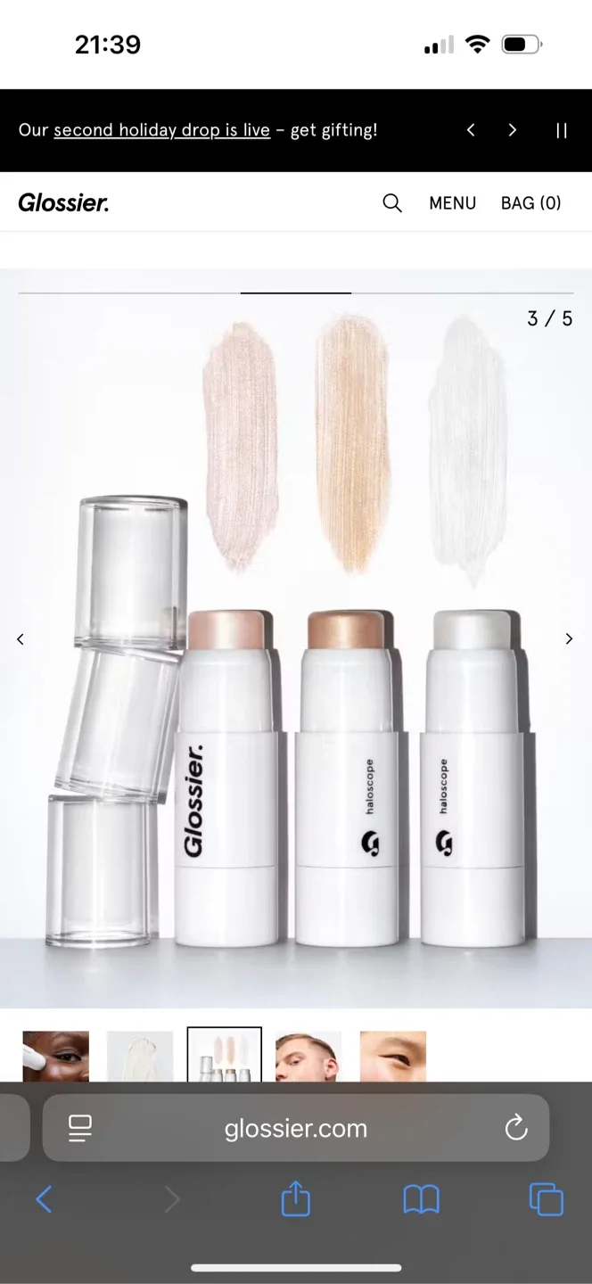 New Glossier Haloscope Dew Effect Highlighter - Moonstone image indicator(5)