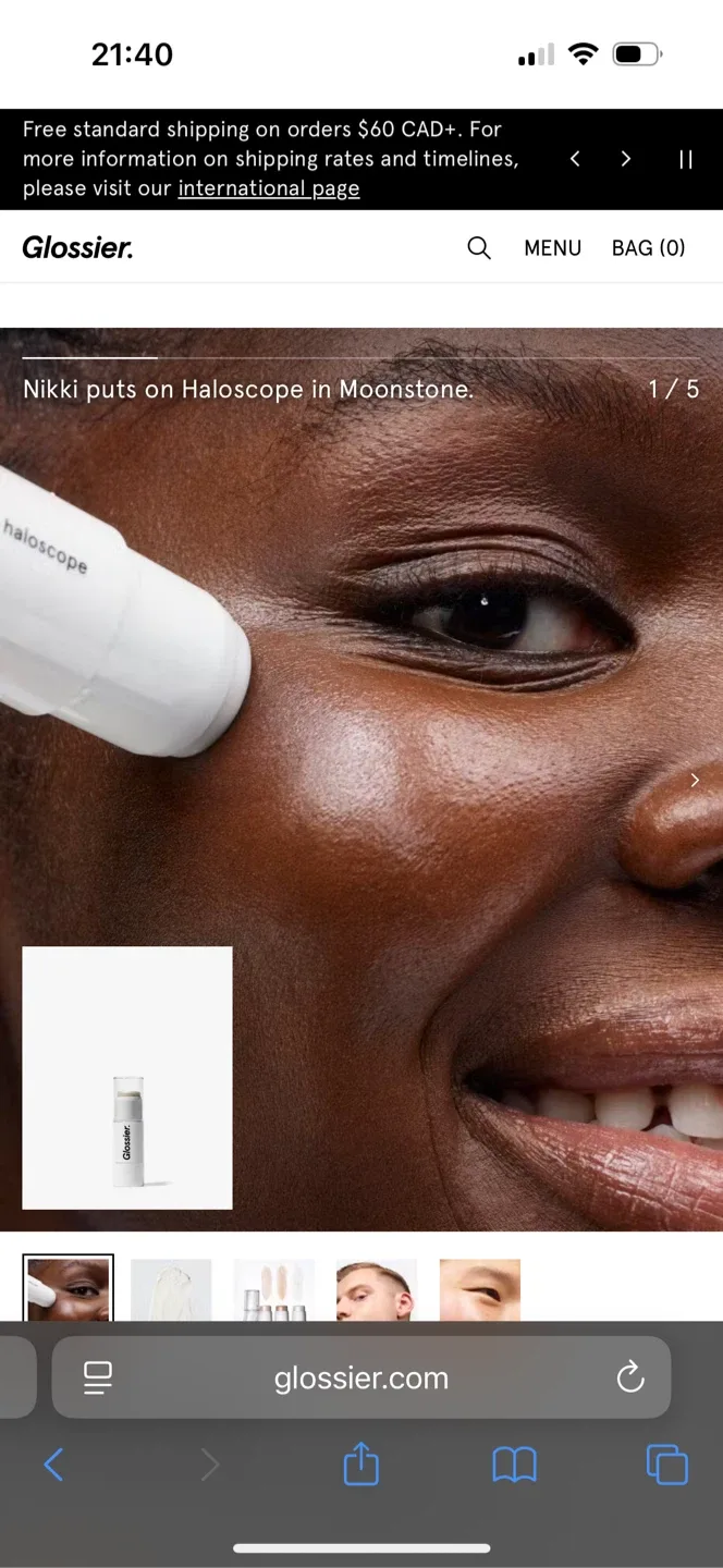 New Glossier Haloscope Dew Effect Highlighter - Moonstone image indicator(8)