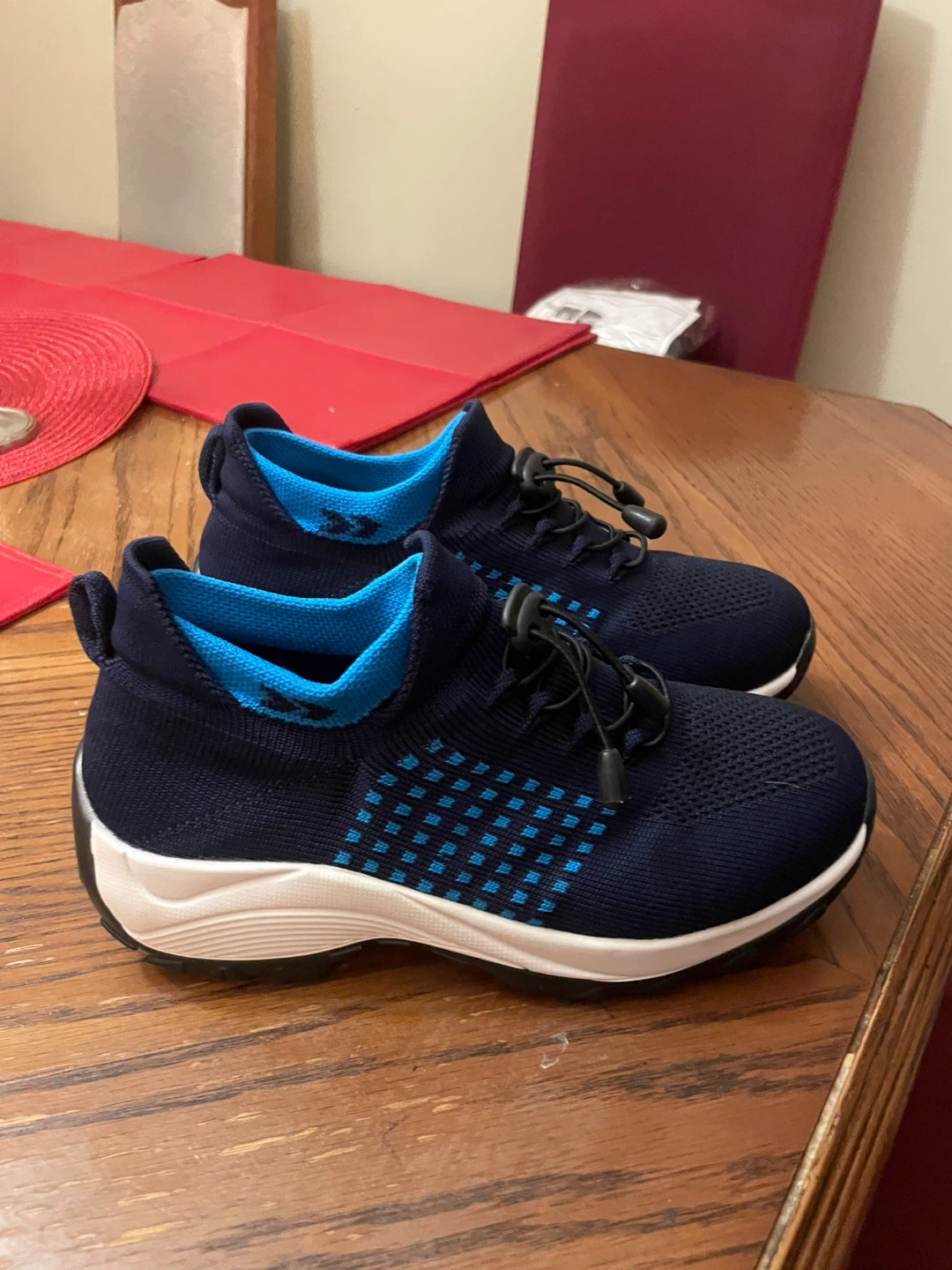Blue & Black Unknown Brand Shoes