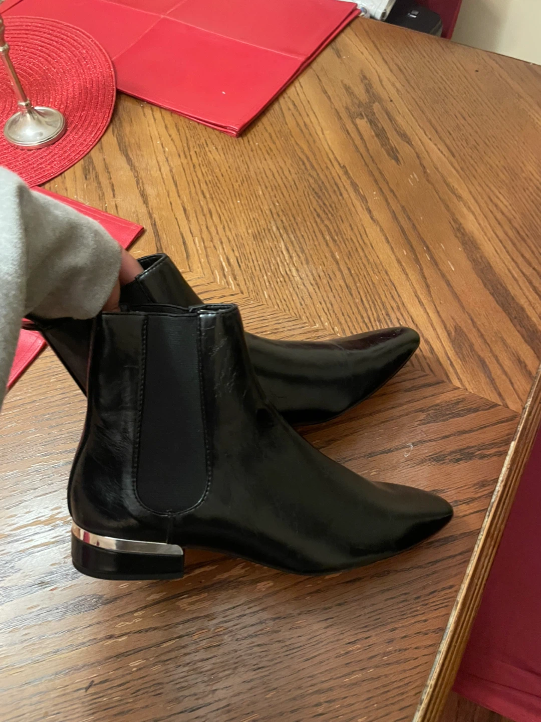 Zara Basic Collection Black Ankle Boots - Size 38