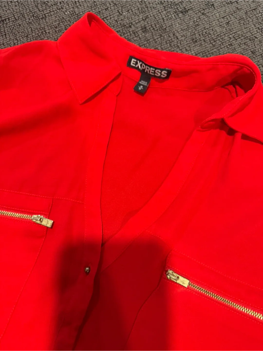 Express Red Blouse Size M image indicator(2)