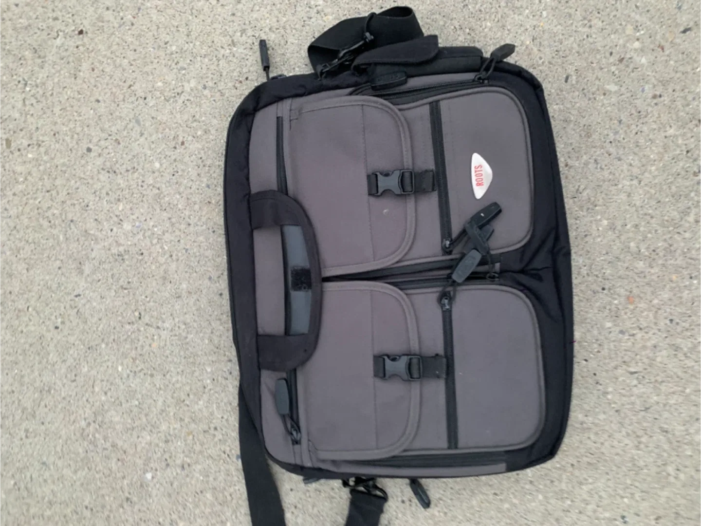 Roots Laptop Bag - Black & Grey