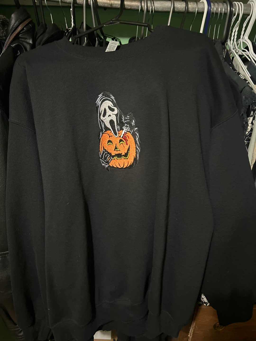 Ghost Face embroidered crew neck - photo 3
