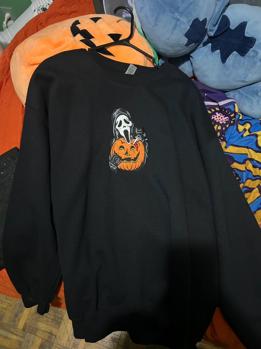 Ghost Face embroidered crew neck