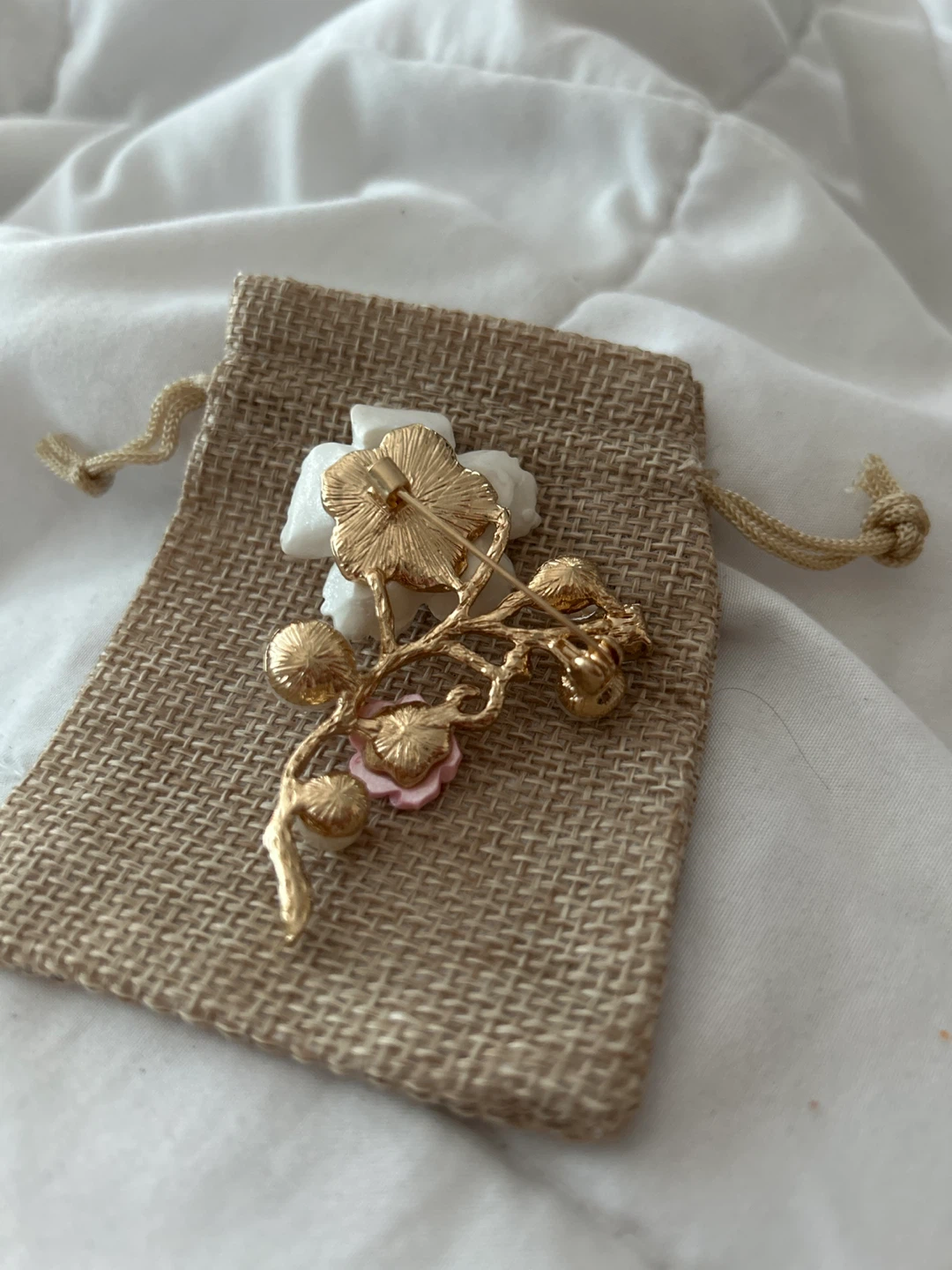 Floral Brooch with Pearls - photo 2