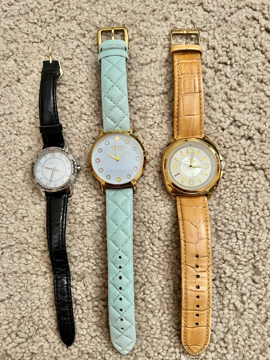 Watches: Relic, Kate Spade, MVMT