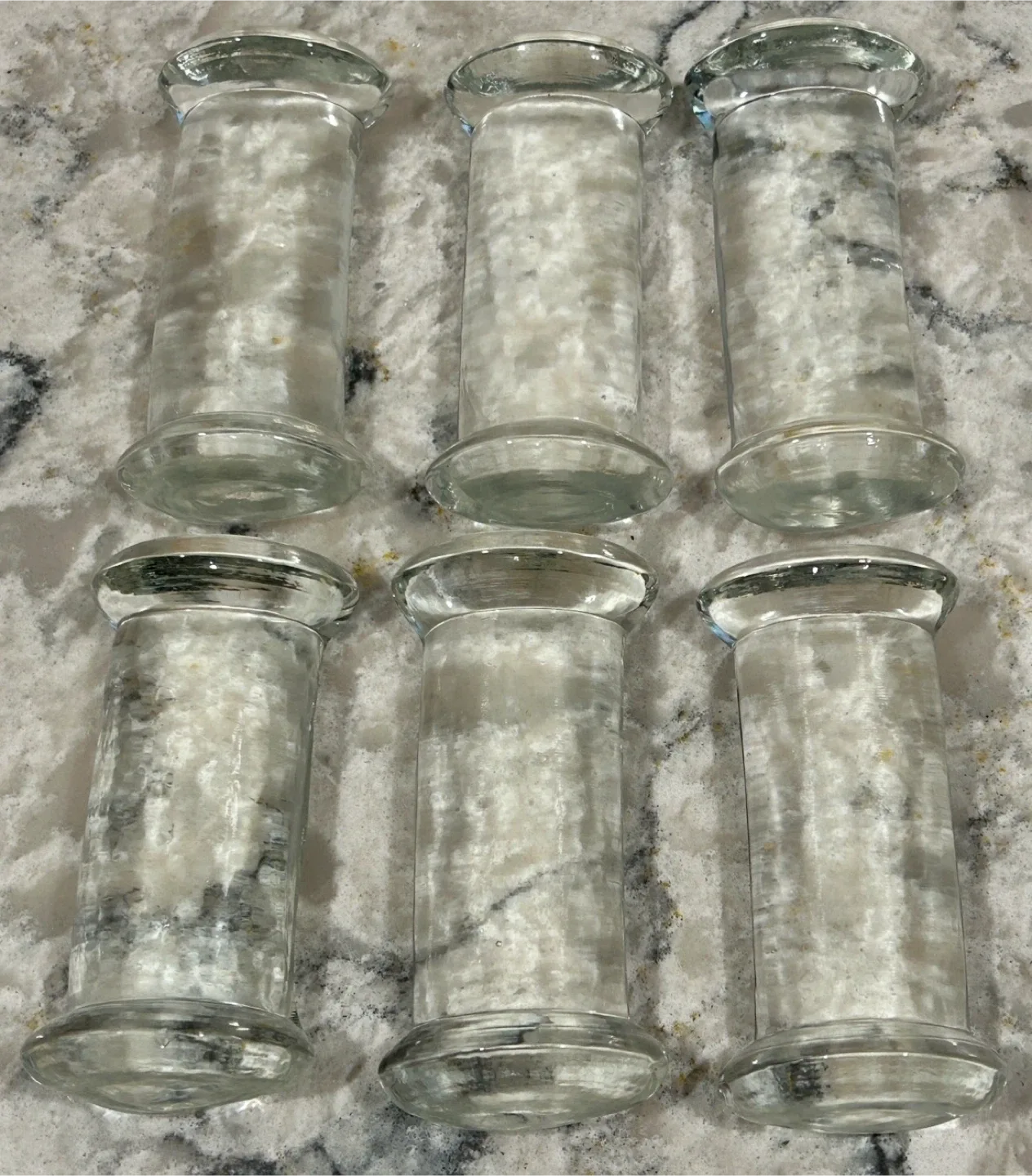 Vintage Clear Textured Glass Knife Rests - Set of 12 image indicator(2)