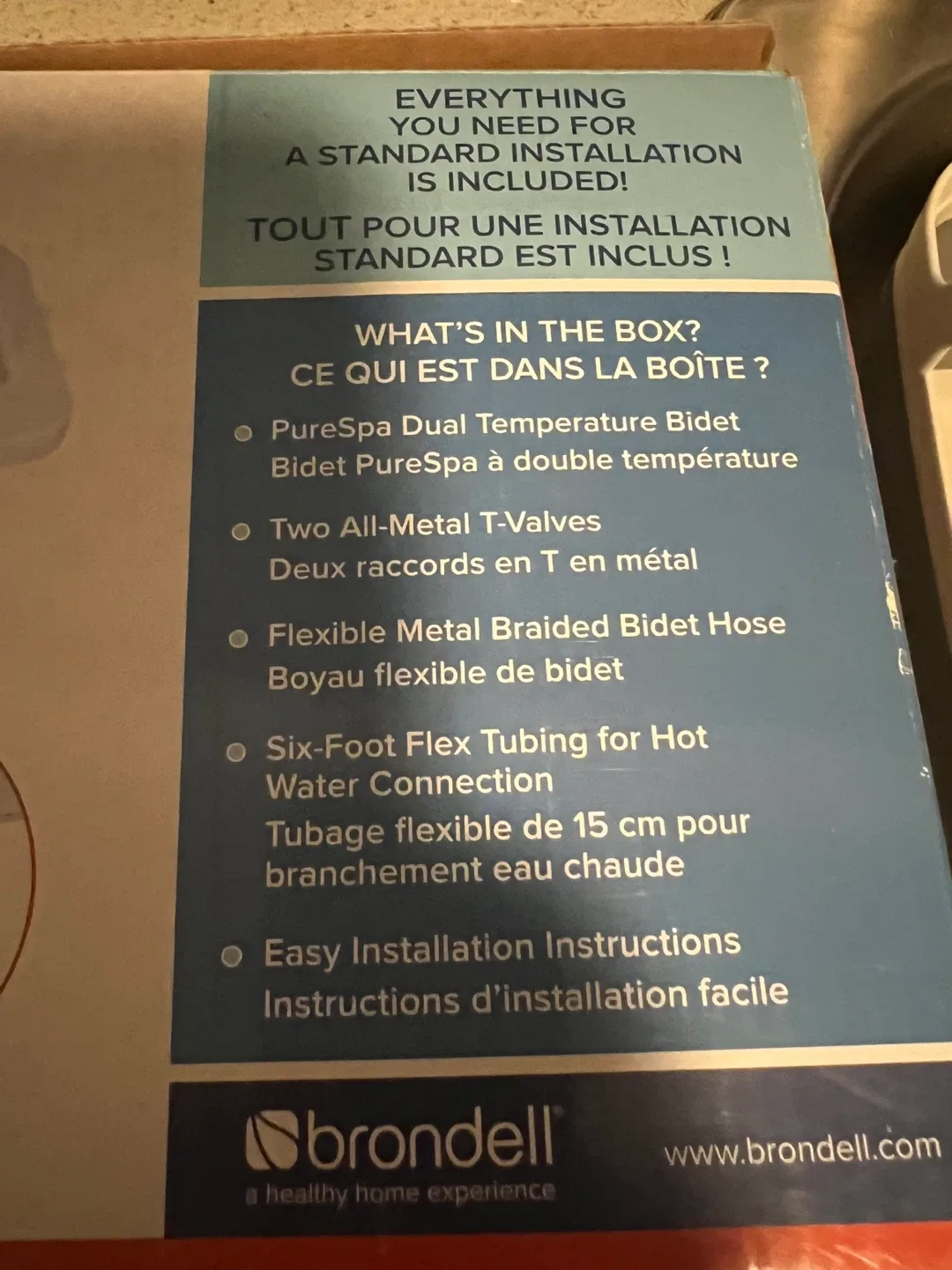 Brondell PureSpa Dual Temperature Bidet - New in Box! image indicator(4)