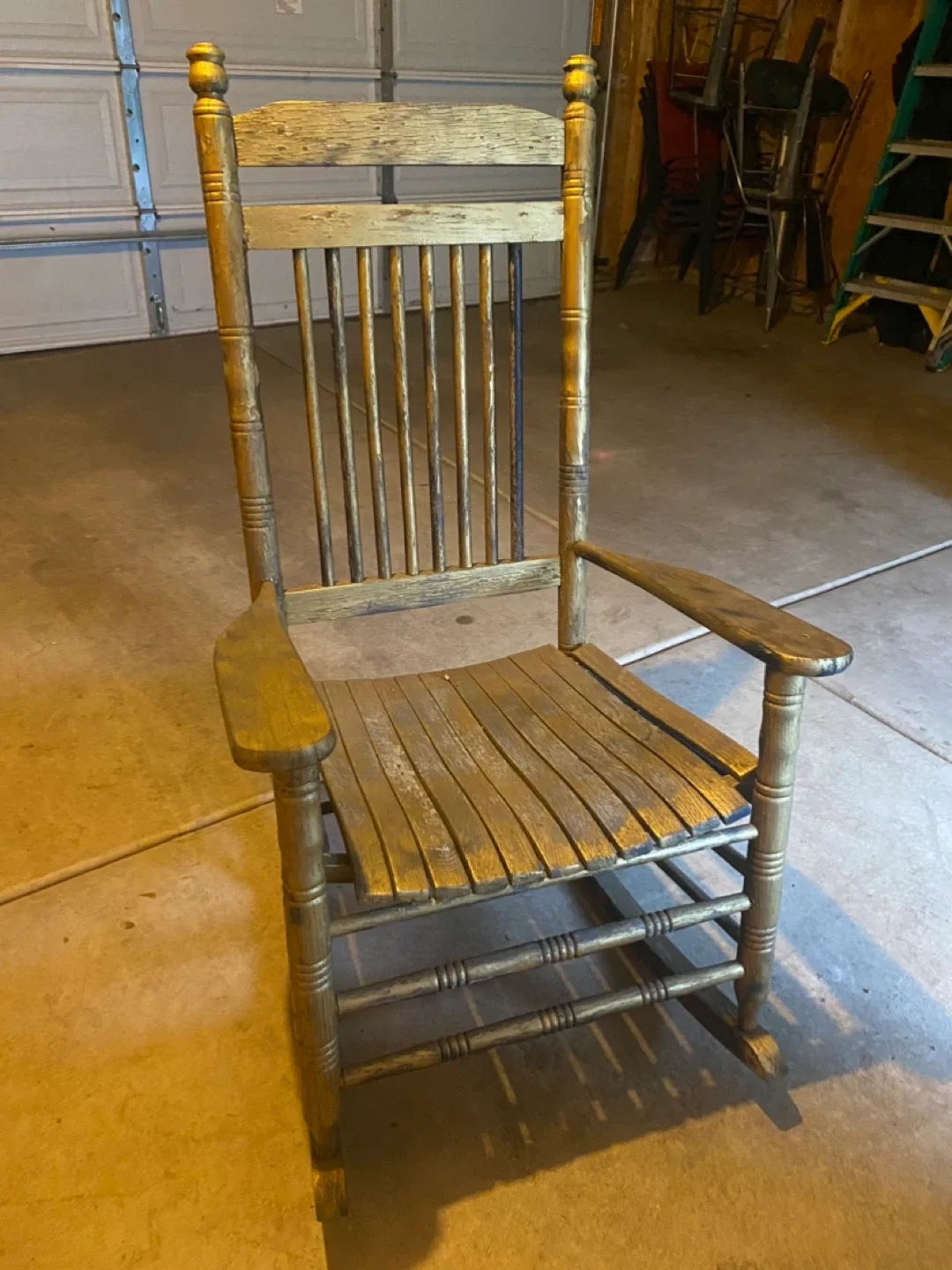 Vintage Wooden Rocking Chair adult size image indicator(2)