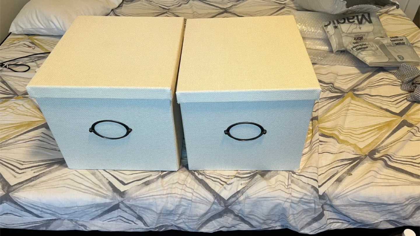 Storage Boxes with Lids - Set of 2 image indicator(2)
