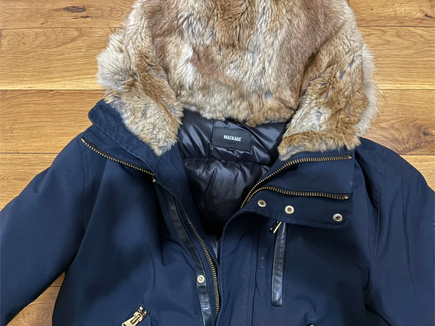 Mackage Down Winter Jacket rabbit, coyote Fur Hood - photo 2