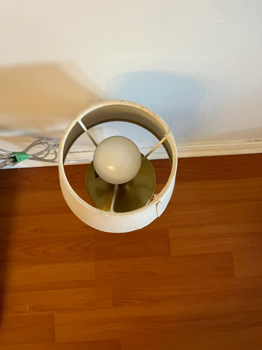 Glass Table Lamp with Linen Shade image indicator(3)