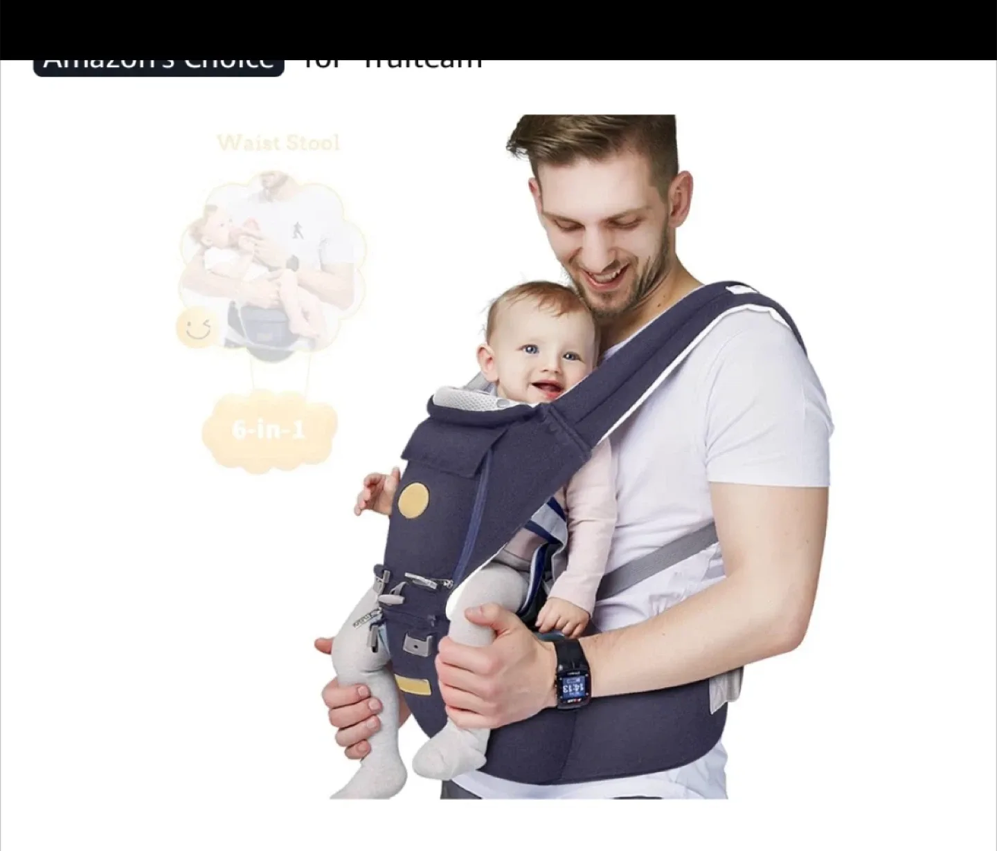 Fruiteam Baby Carrier - 2 Styles in 1 thumbnail