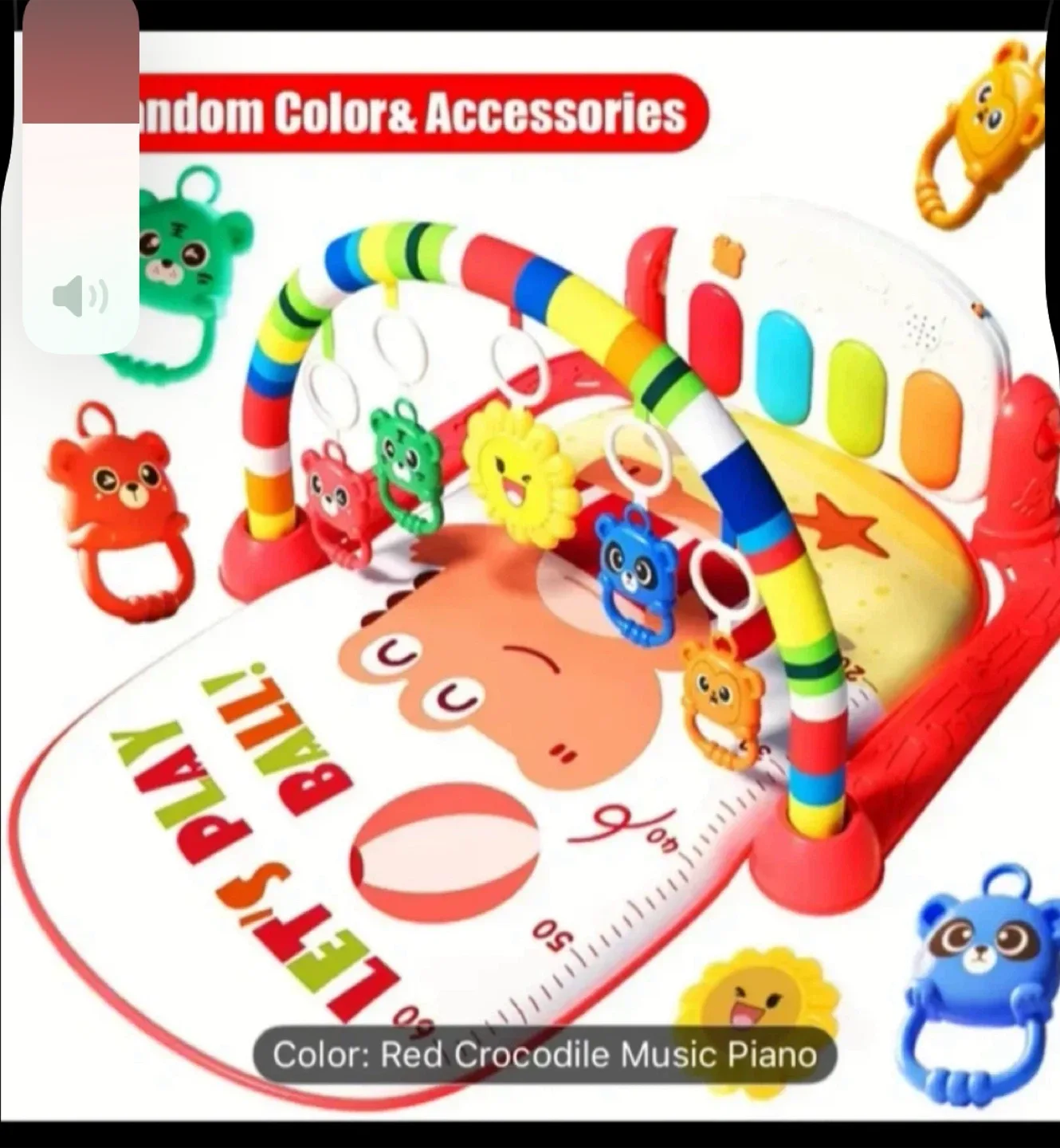 Red Crocodile Music Piano Baby Play Mat thumbnail