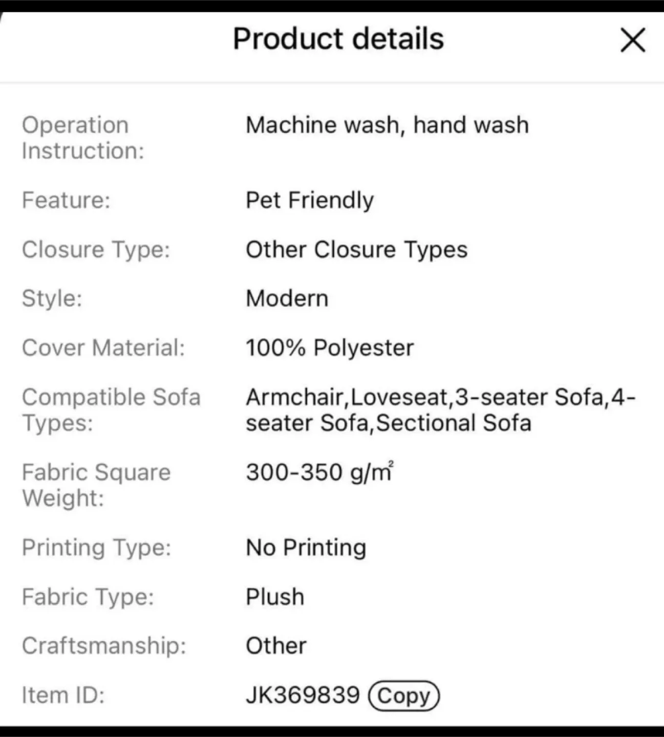 Plush Sofa Cover - XL Size image indicator(3)