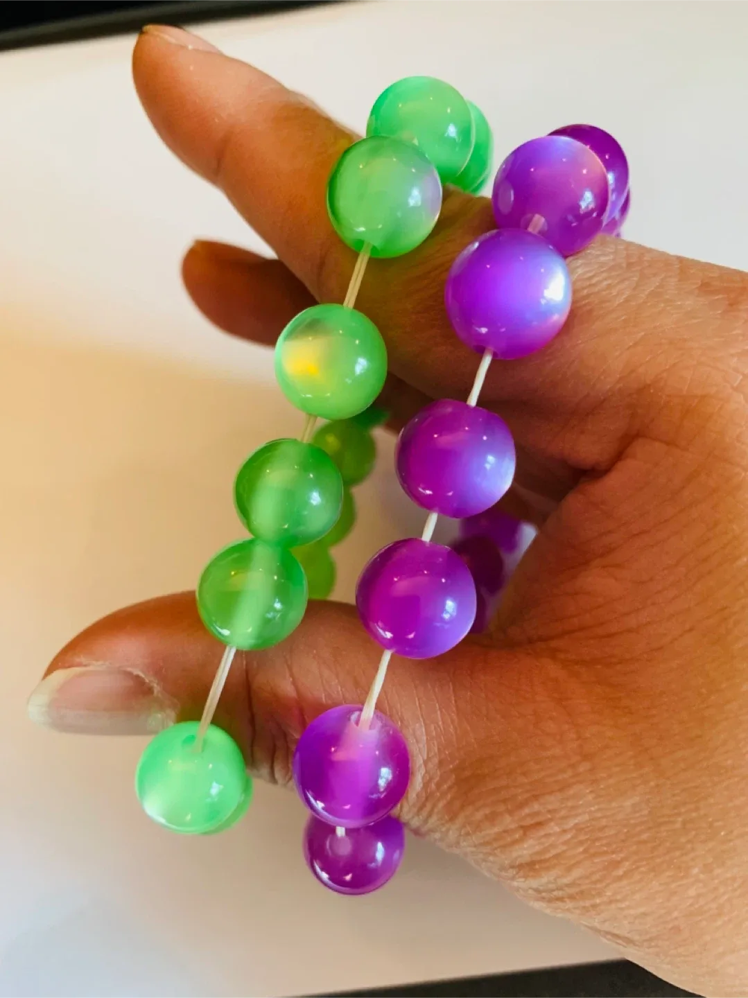 NEW 2 Handcrafted Bracelet (stretch band) image indicator(3)