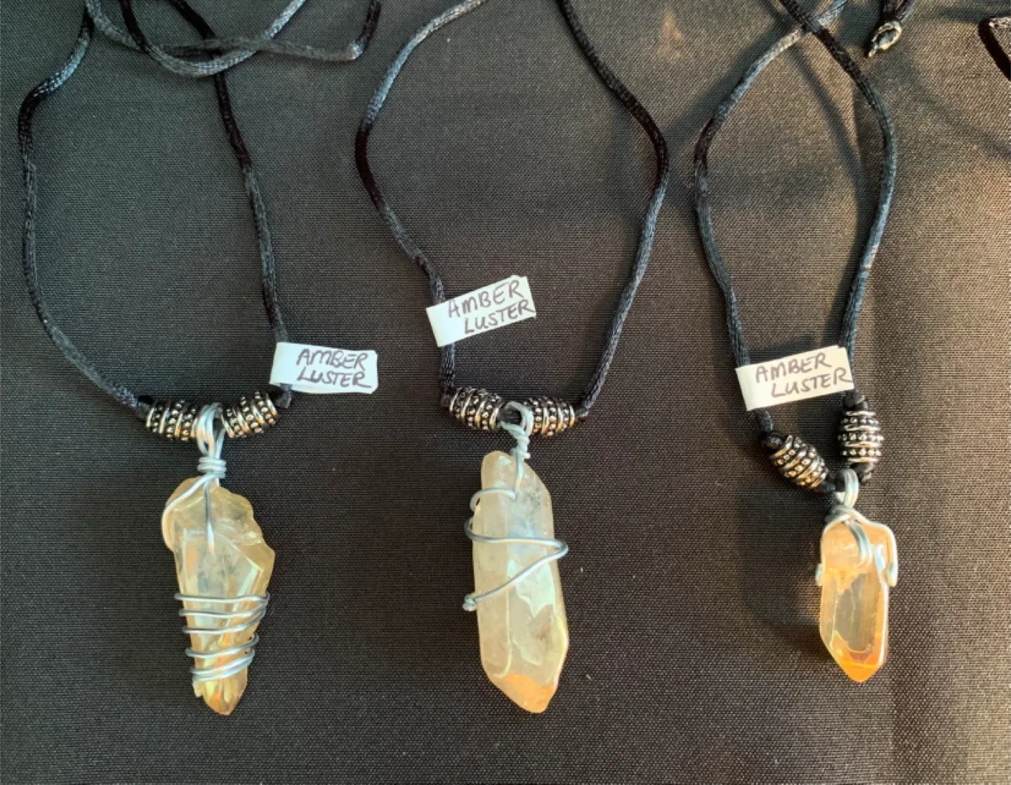 NEW Genuine Semi-precious Nugget Gemstone Pendant Necklace image indicator(4)