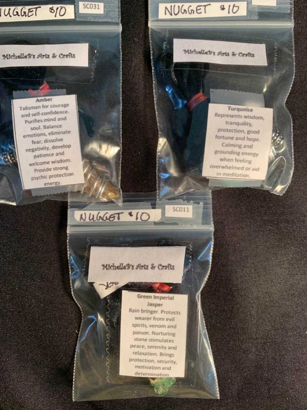 NEW Genuine Semi-precious Nugget Gemstone Pendant Necklace image indicator(7)