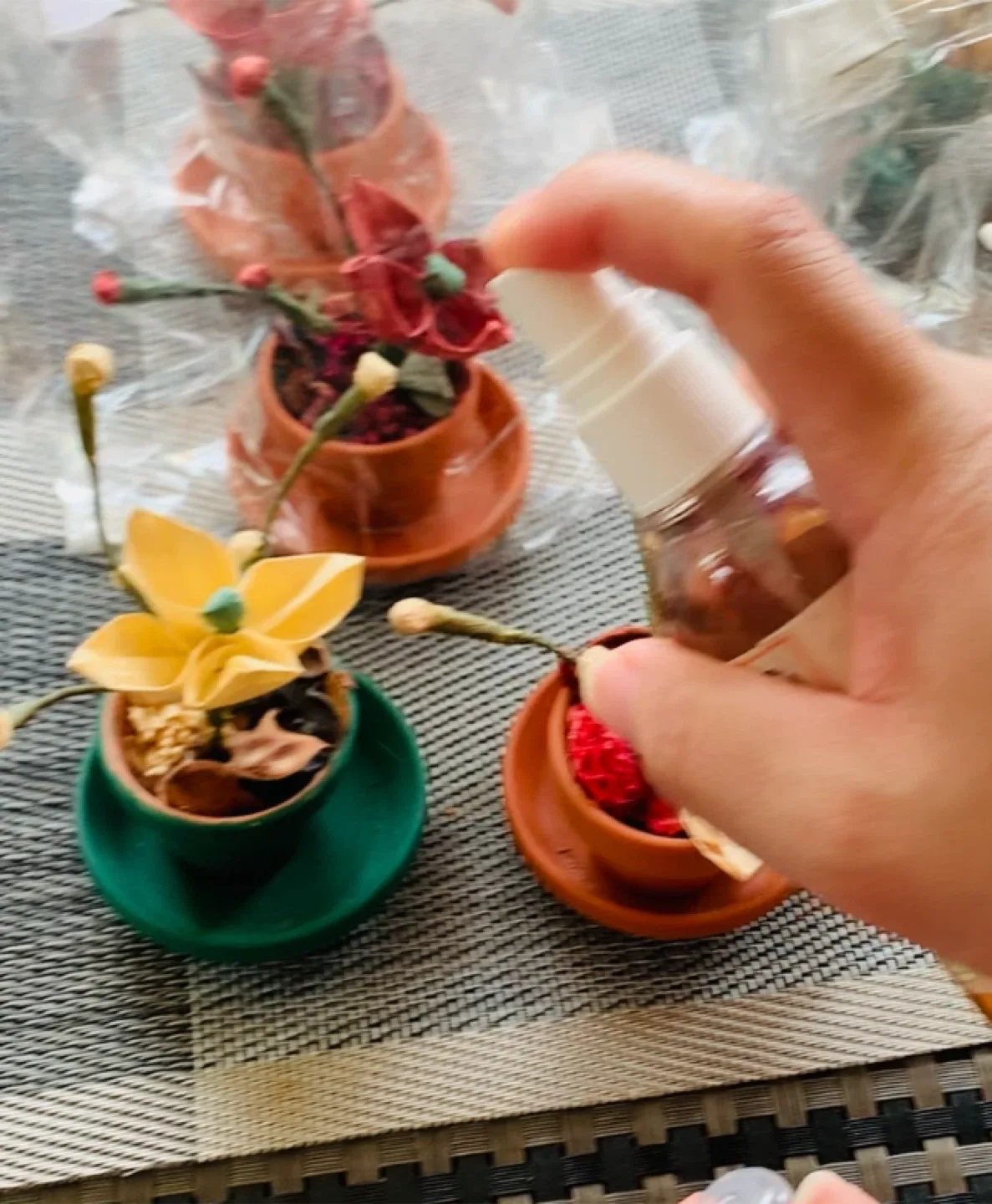 NEW handcrafted flower plant artificial decor (room freshener) image indicator(7)