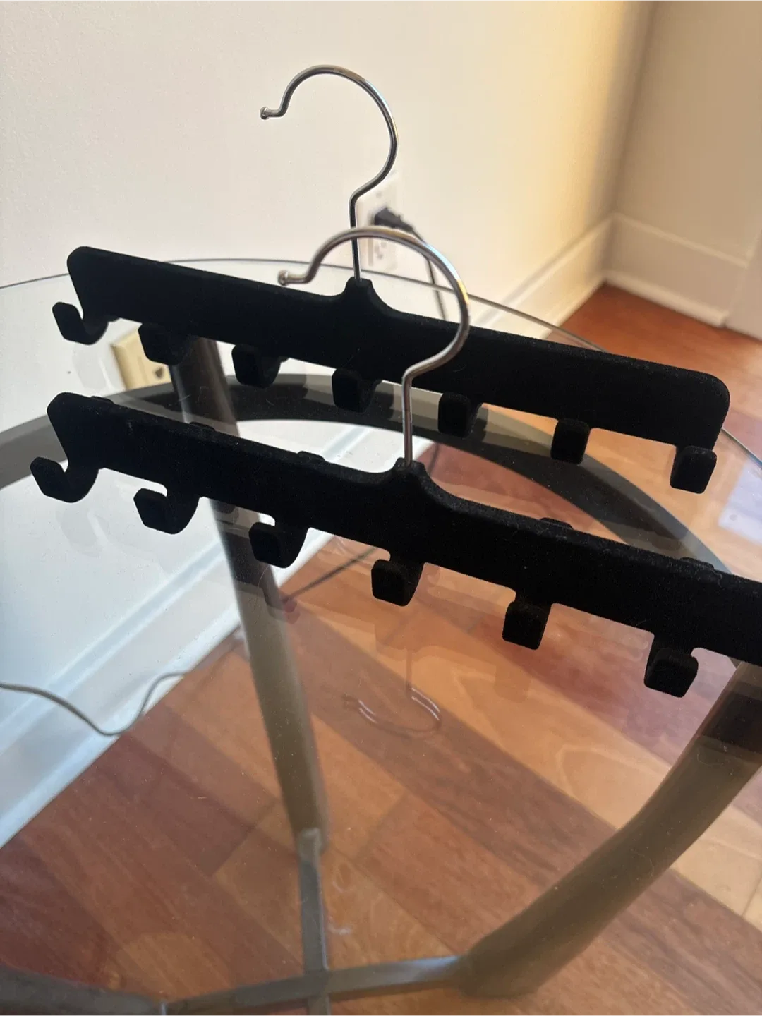 Black Velvet Tie/Belt Hangers (Set of 2) image indicator(3)