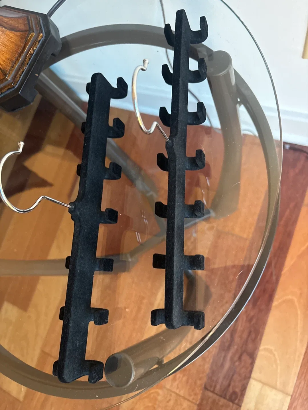 Black Velvet Tie/Belt Hangers (Set of 2) image indicator(4)