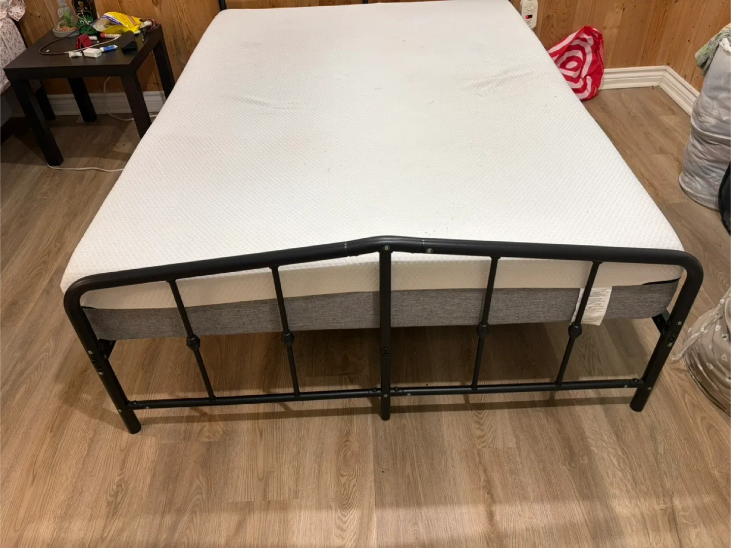 Black Metal Bed Frame and Mattress image indicator(4)