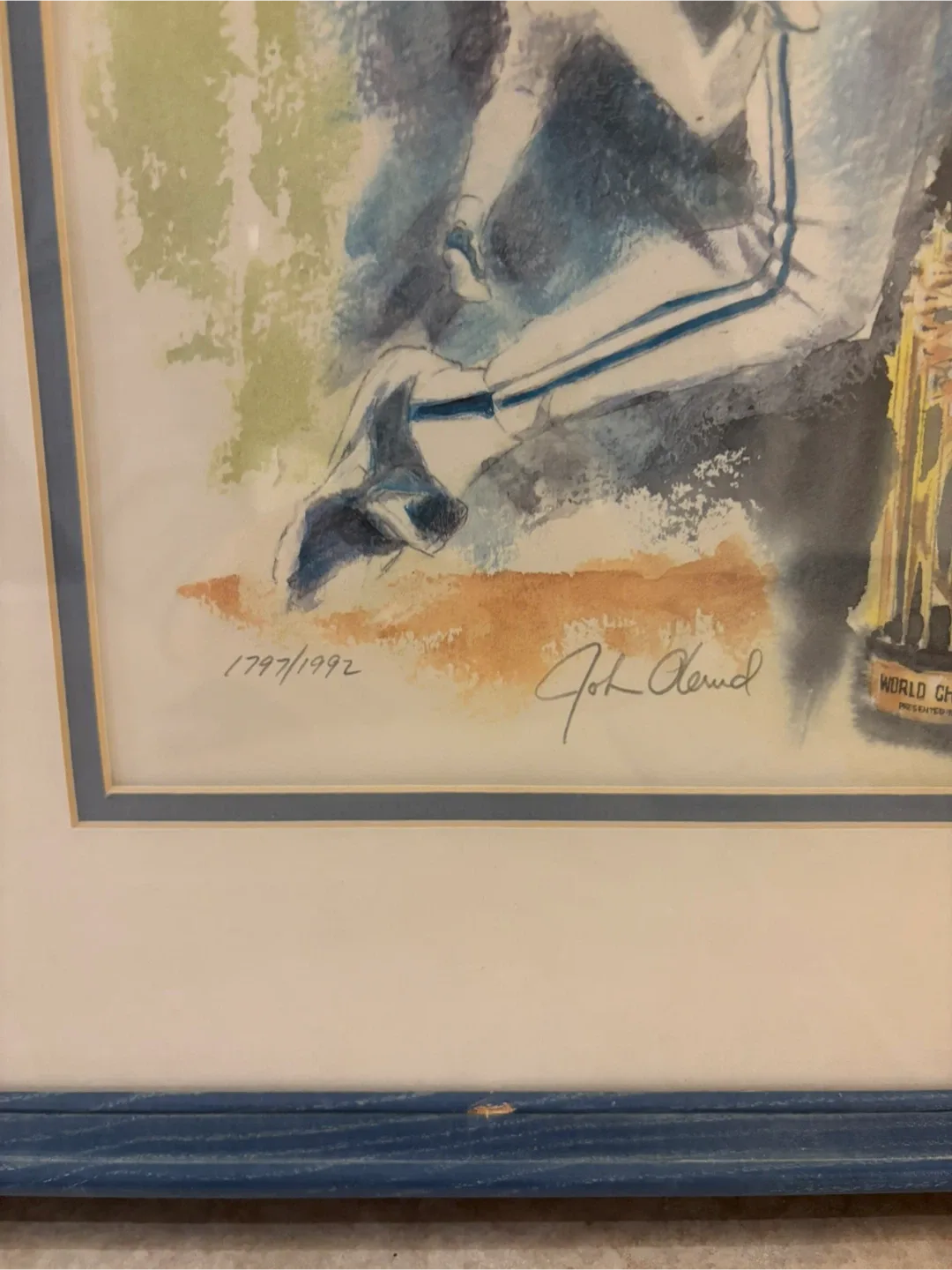 Signed John Olerud Toronto Blue Jays World Series  Art Print image indicator(2)