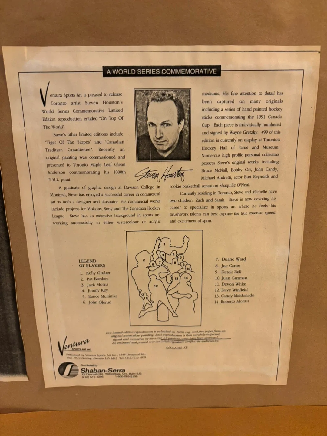 Signed John Olerud Toronto Blue Jays World Series  Art Print image indicator(5)