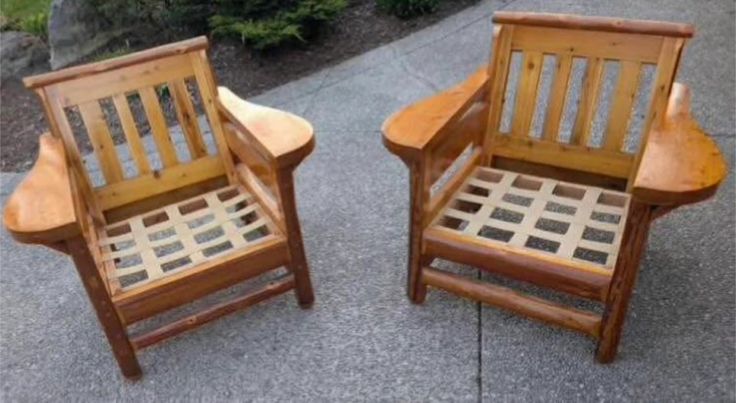 Rustic Pine Log Furniture Set - Sofa, Chairs, Tables - photo 4