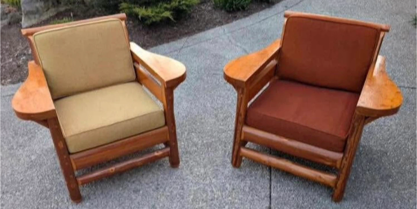 Rustic Pine Log Furniture Set - Sofa, Chairs, Tables - photo 3