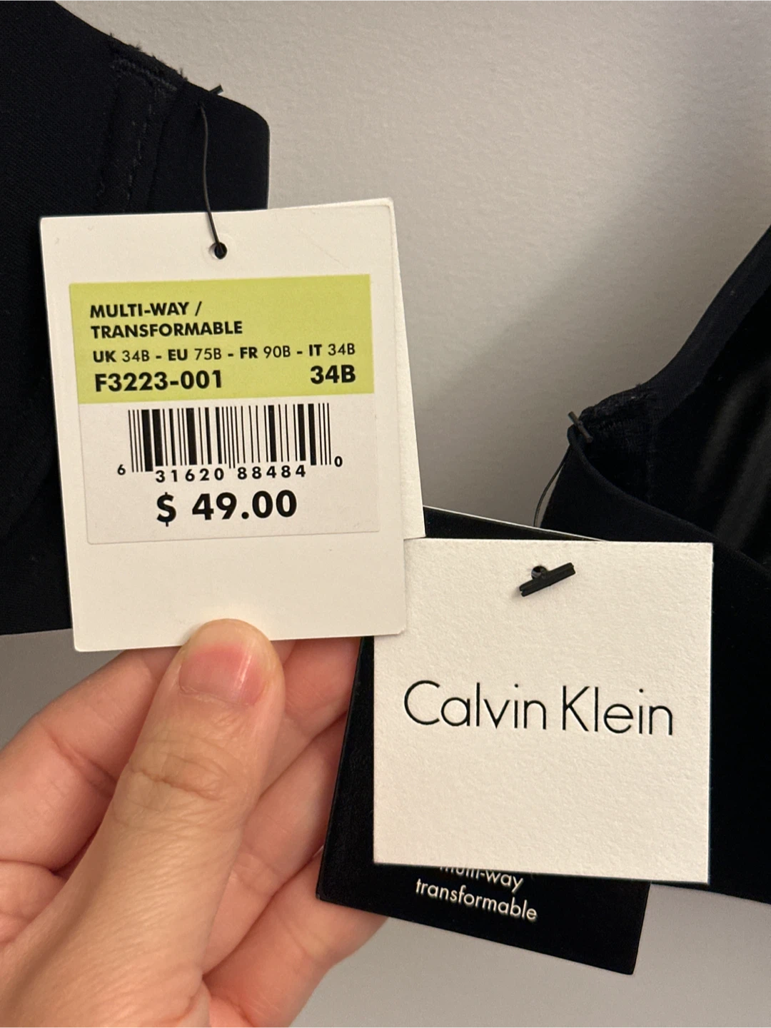2 Calvin Klein Convertible Bra, Size 34B, Black (NEW) - photo 4