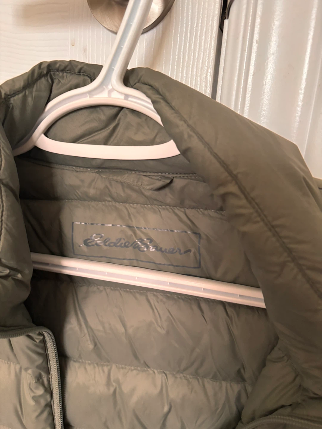 Eddie Bauer Olive Green Down Puffer Jacket - photo 3