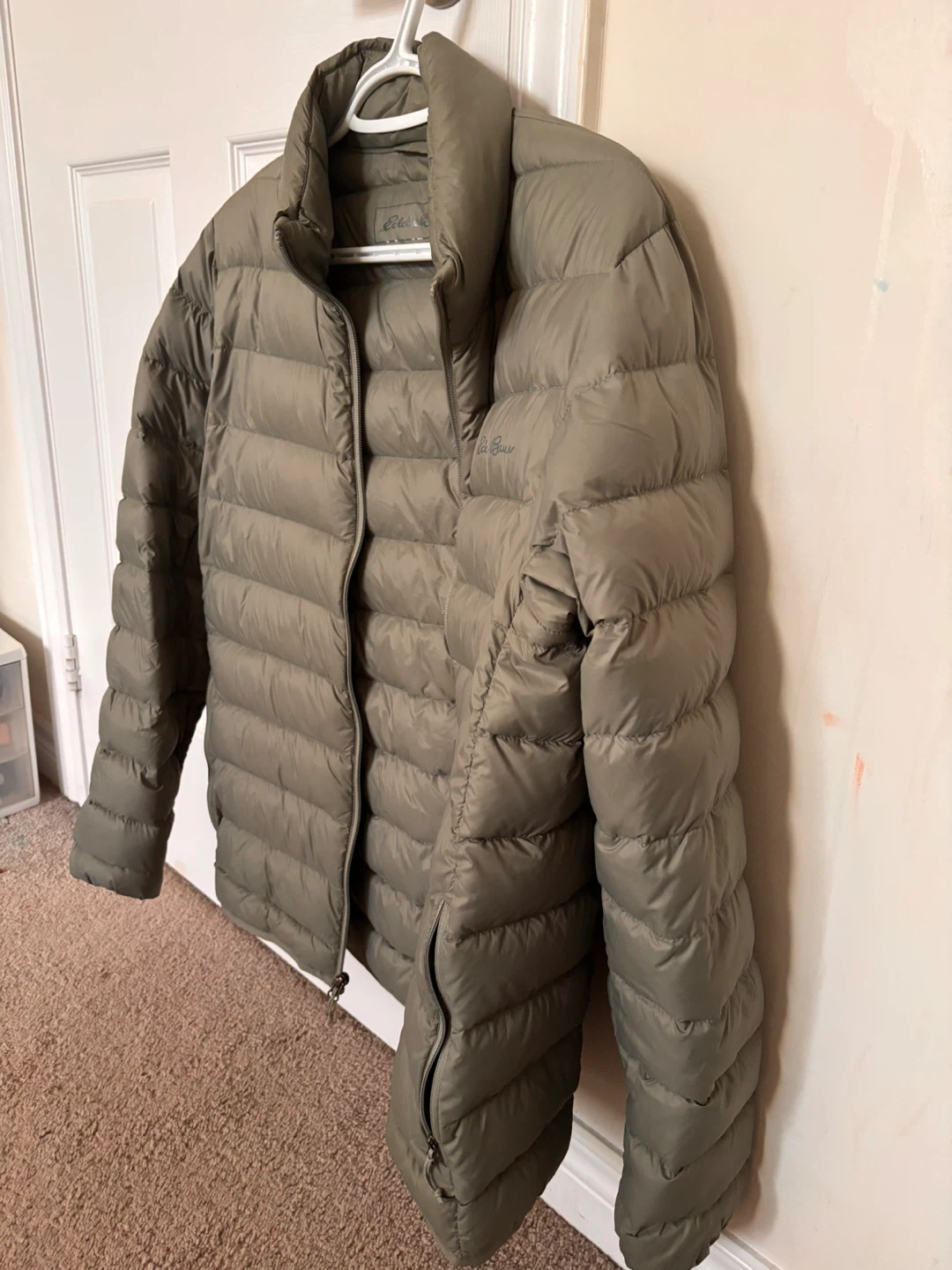 Eddie Bauer Olive Green Down Puffer Jacket - photo 2
